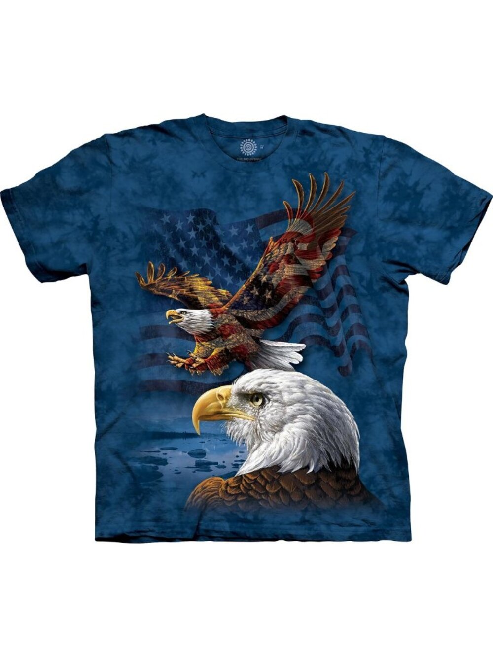 Patriotic Eagle Flag Graphic Tee | Unisex Hand-Dyed Premium T-Shirt